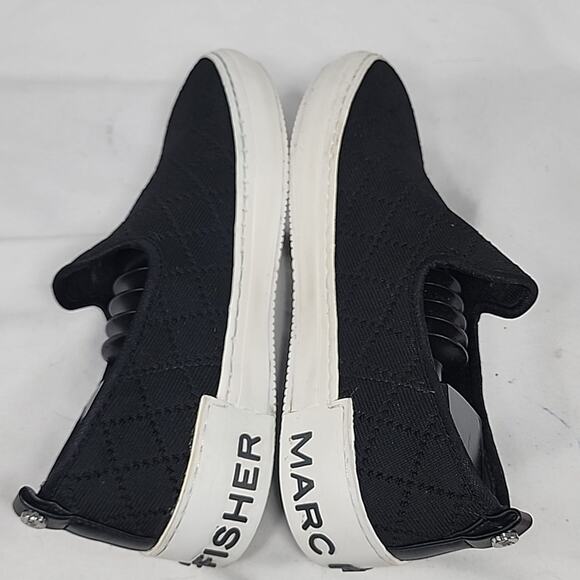 MARC FISHER QUILTED DIAMOND PATTERN WOMAN'S SIZE 8.0 BLACK WHITE UGC 🔥 - Picture 12 of 16